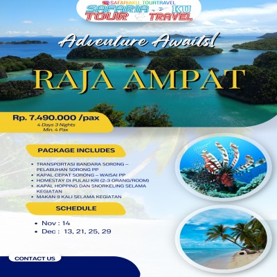 OPEN TRIP RAJA AMPAT + KALIBIRU 